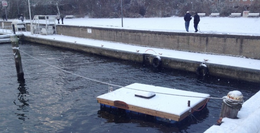 Sonnendeck im Schnee