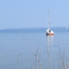 Vor Anker 2 - Durchs eisigkalte Wasser an land gewatet.