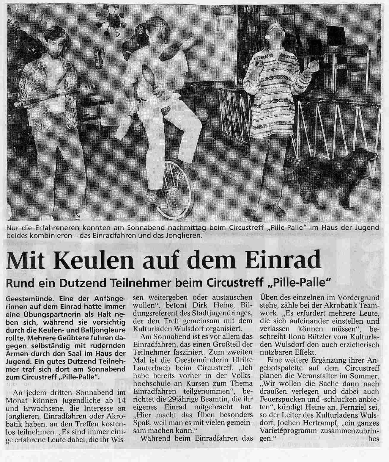 Nordsee Zeitung 16.4.1996