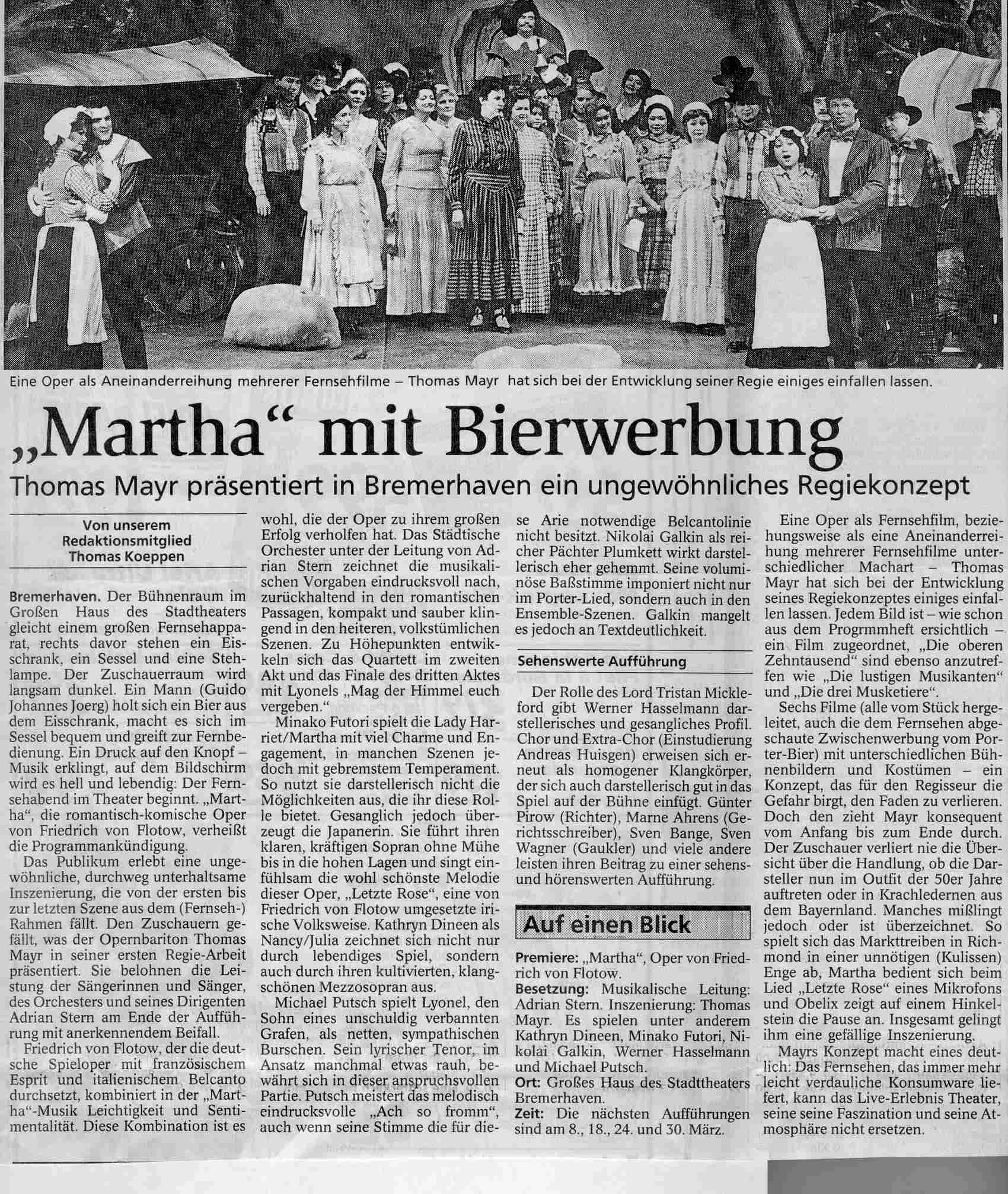 Nordsee Zeitung (ich glaub im Maerz 94)