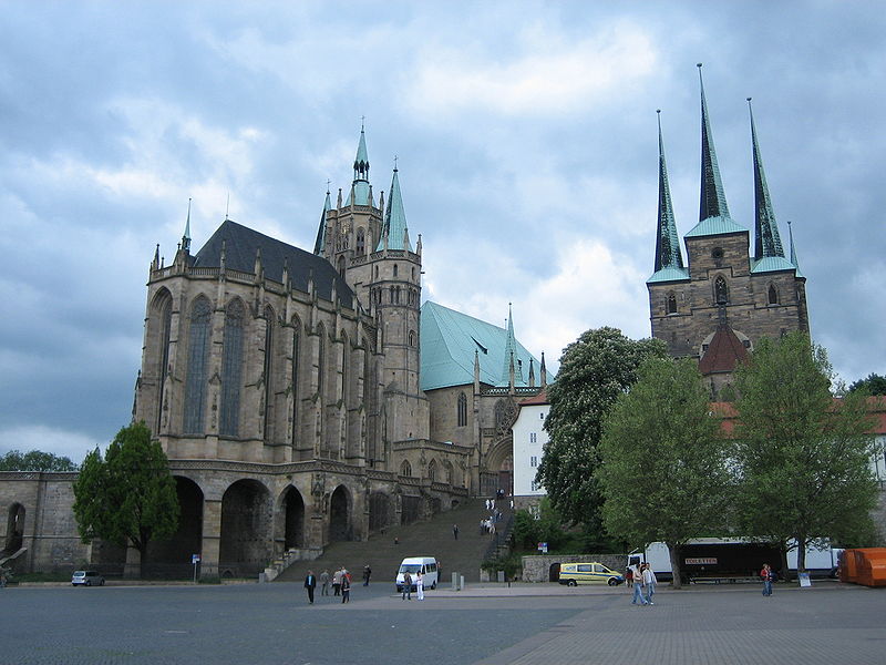 Dom und Sevenkirche in Erfurt.